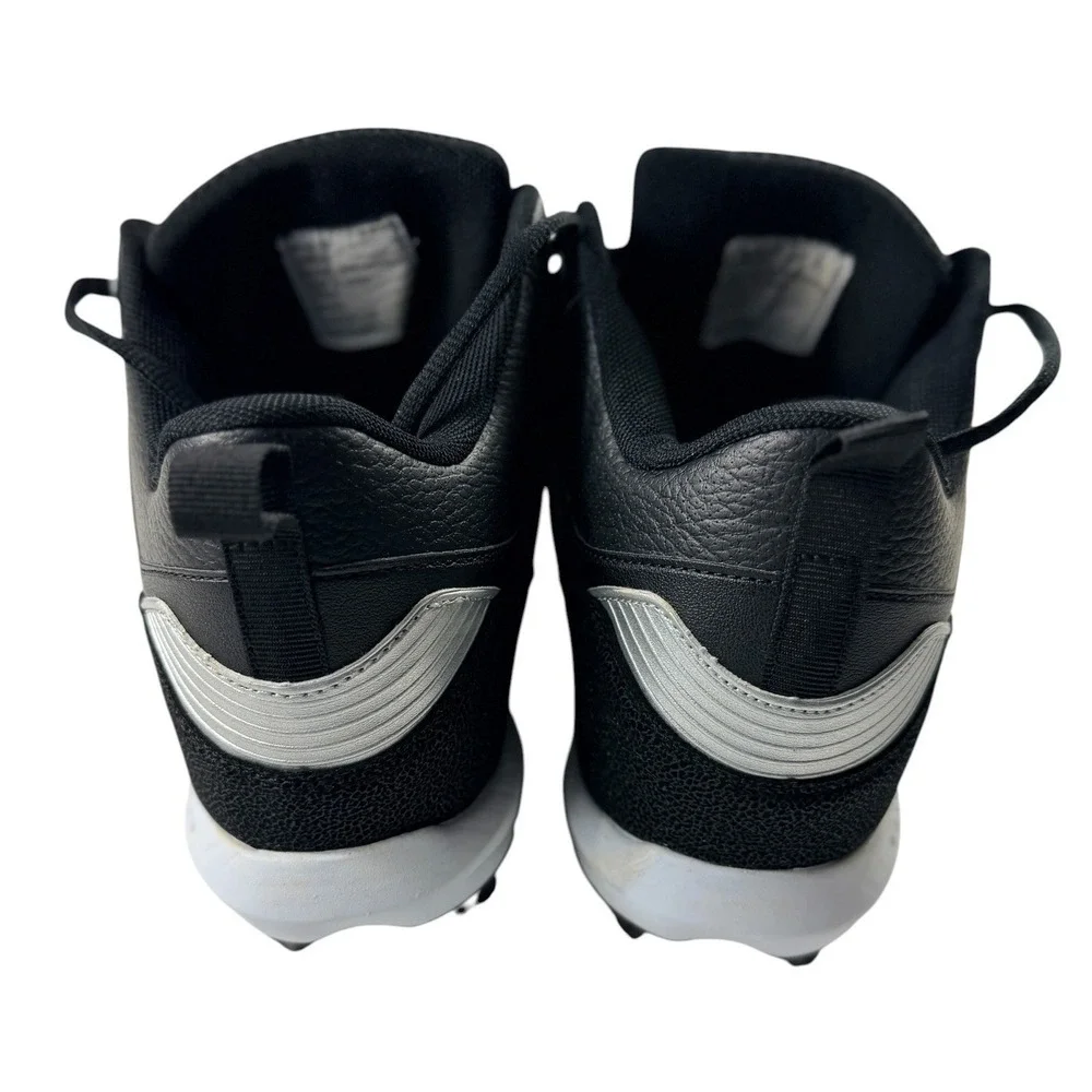 Rawlings Mens 9D Black Silver Baseball Softball Cleats 179255 Tuff-Tek Coolflo